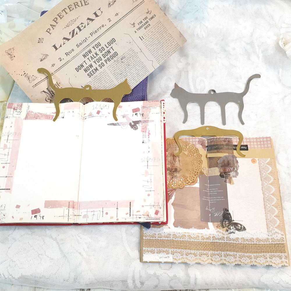 (1종추가)고양이 악보 북 클립 페이지 고정 오프너