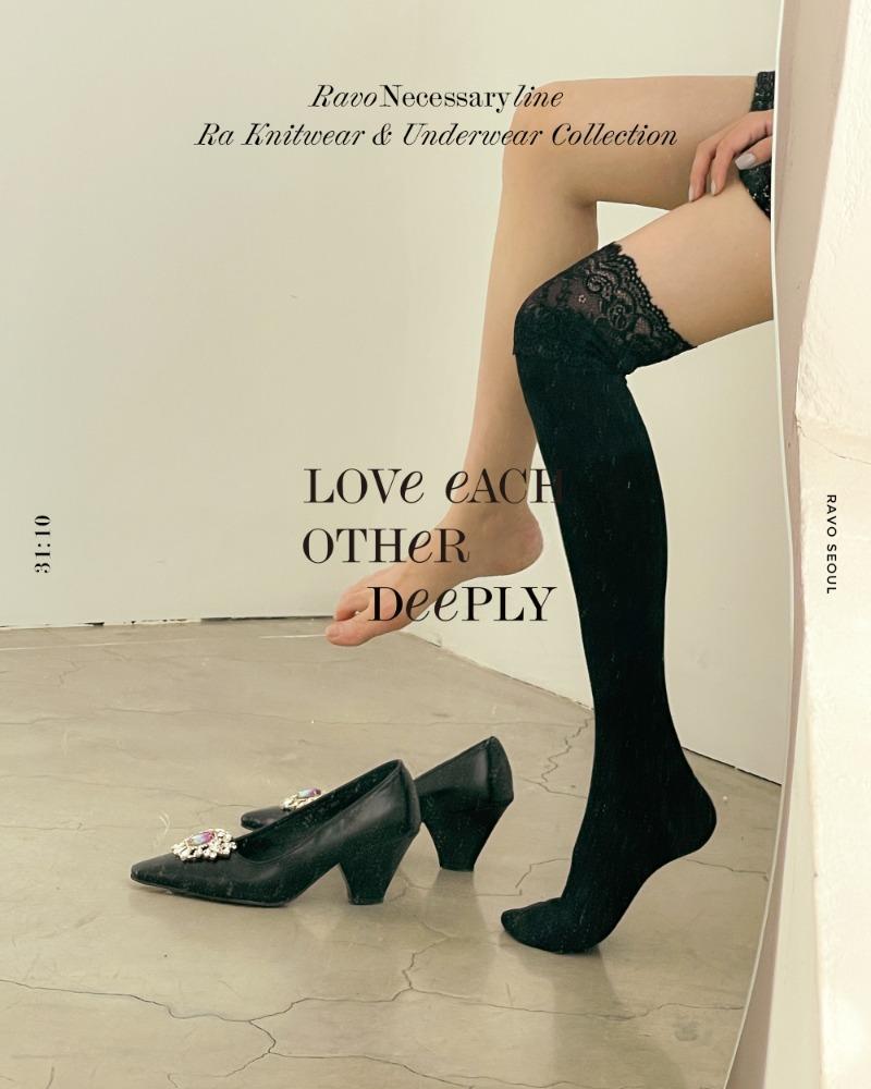 Jared 쟈렛 lace knee shocks 레이스 니삭스