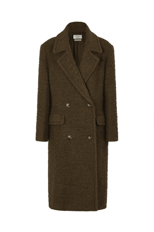 오클리 울 100% 코트 (카키브라운)