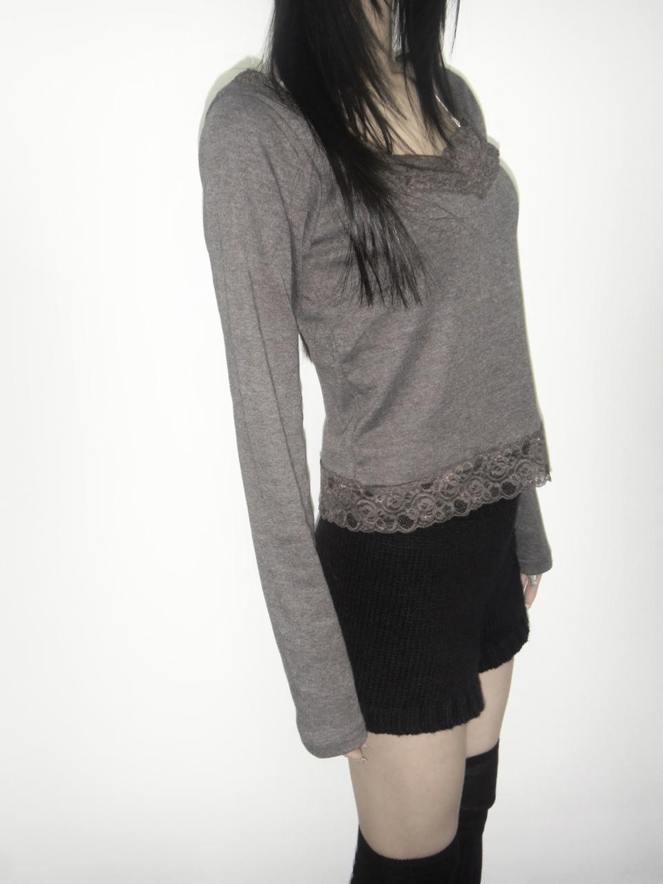 슬립오버 square lace t