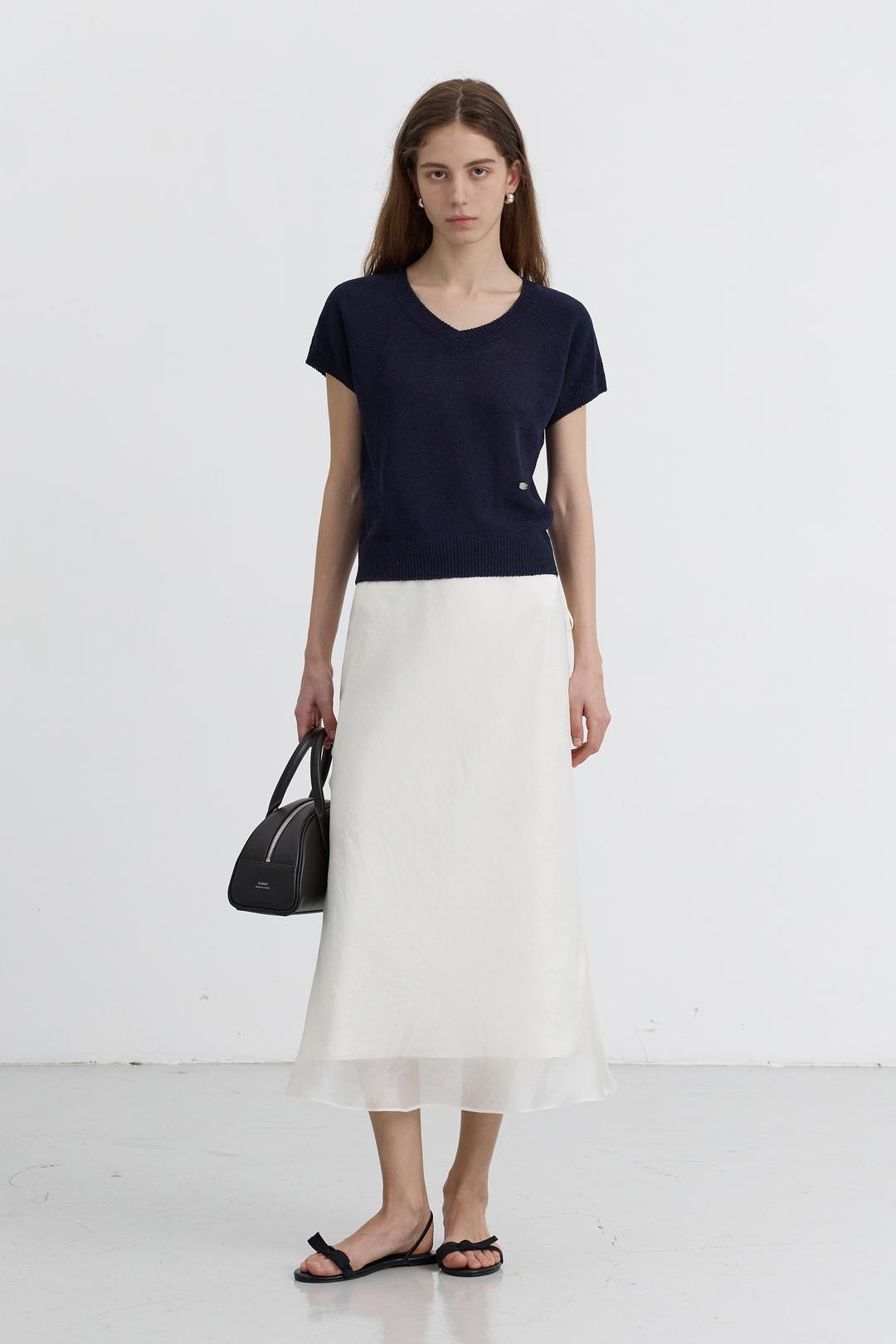 던스트 LAYERED SATIN SKIRT
