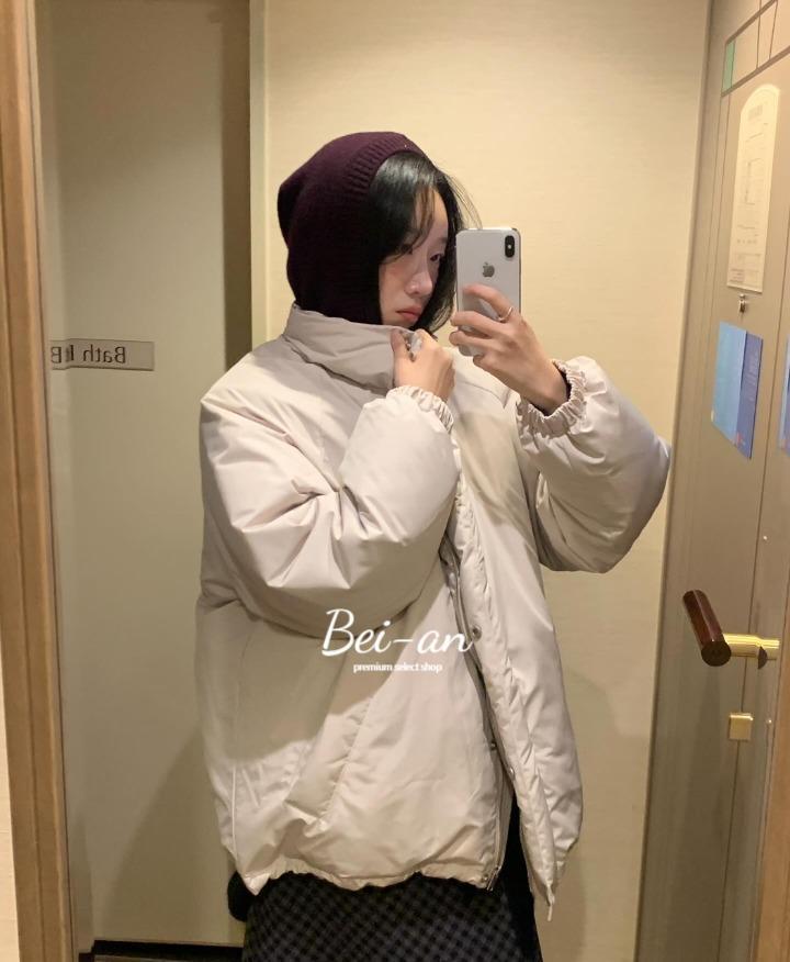 바이안 jinsim 진심 애드 다운 패딩 하이넥 긴팔 오버핏 점퍼 (3 color)