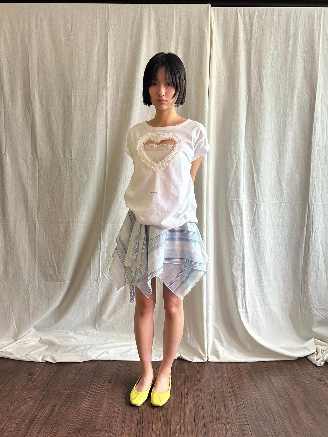 Pocari Linen Skirt, sky blue