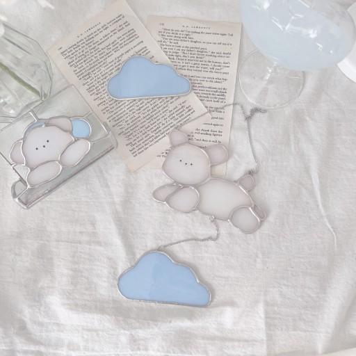 스테인드글라스 구름 댕댕이 썬캐쳐