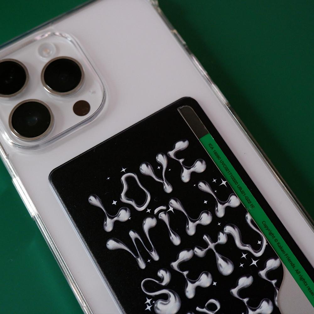 Silver card case 카드 케이스 러브윌셋유프리 젤하드 케이스