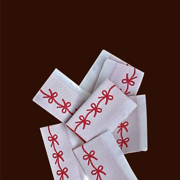 Red Ribbon Label (4ea)