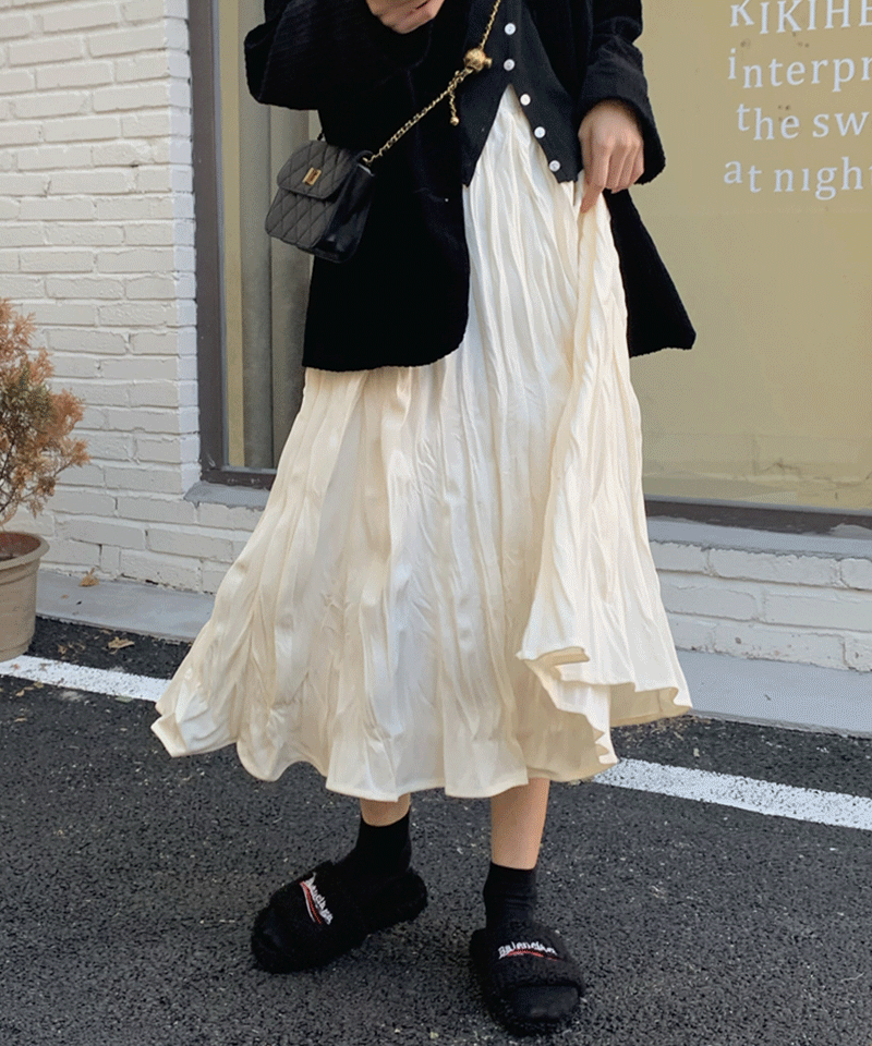 웨이비 롱 스커트 /2 Color