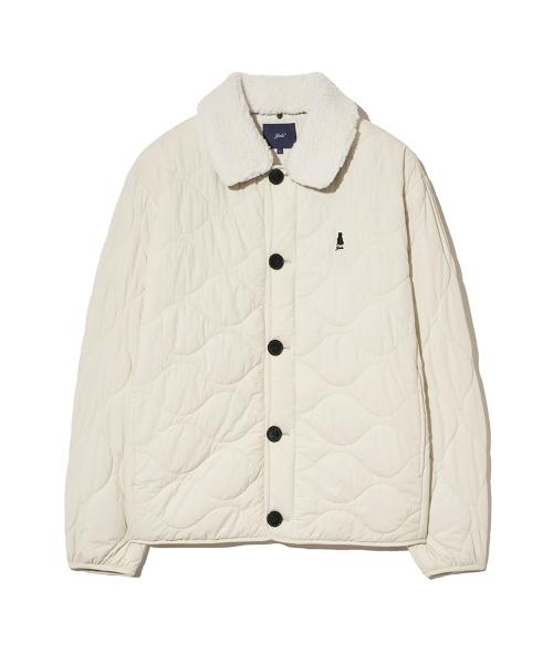 (탈부착) 카라 디테쳐블 웜업 퀼팅자켓_아이보리