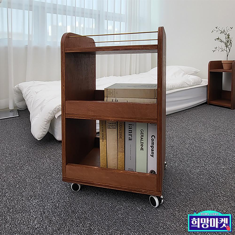라왕 합판 트롤리 이동식 사이드 테이블 협탁 선반 PROV156