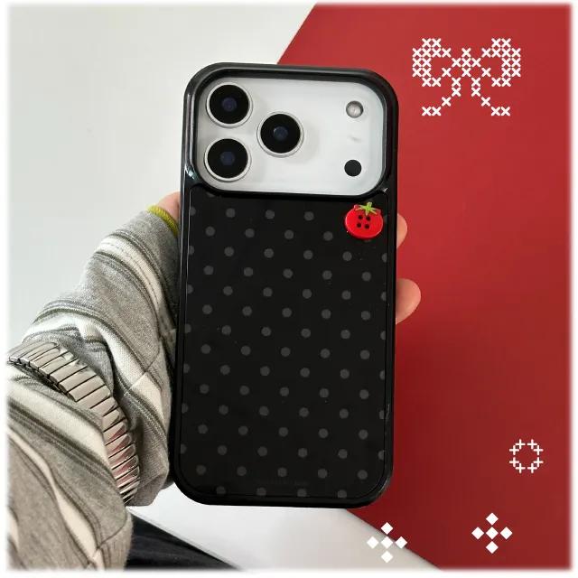 [+갤럭시] Tomato Button Pattern 맥세이프 에폭시 케이스