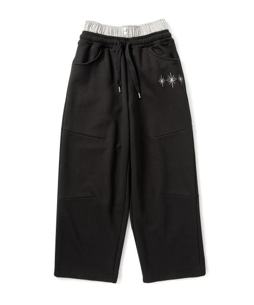 마루 와이드 트레이닝 팬츠 - 블랙