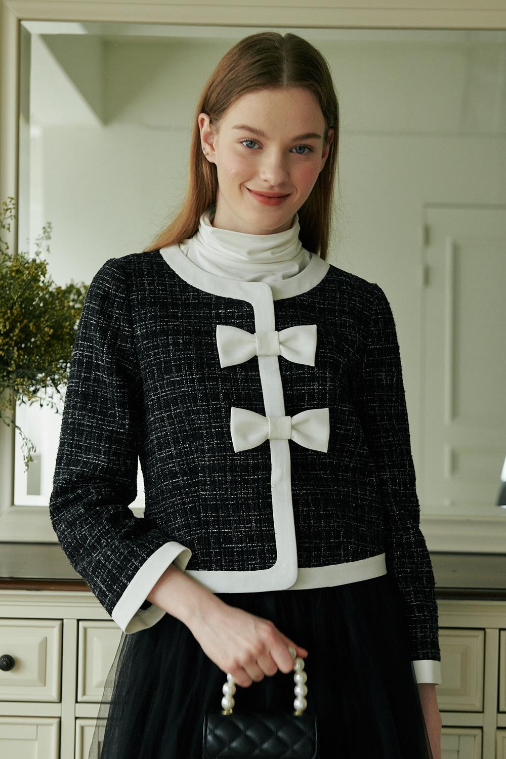 Bling Tweed Jacket - BLACK