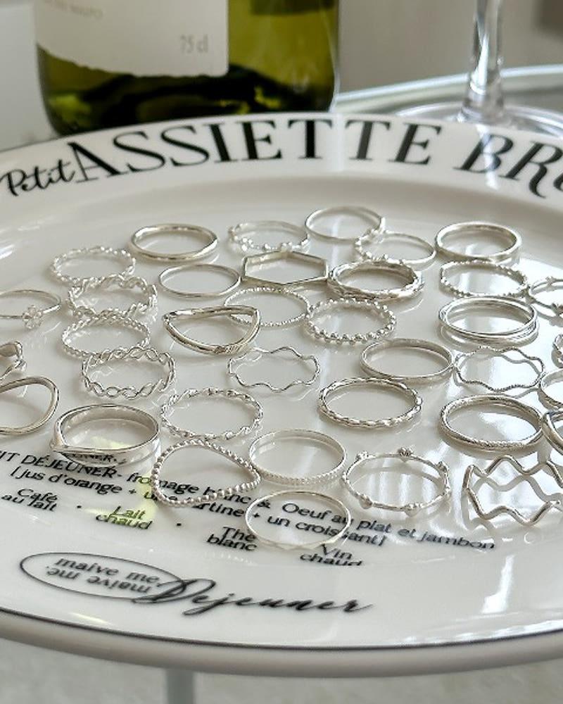 실버 925 베이직 레이어드링 실반지 포인트링 가드링 은반지