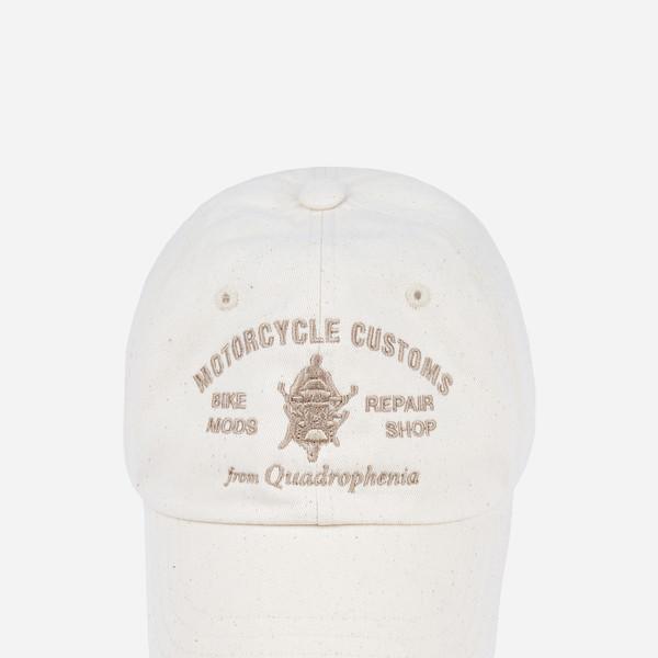 Motorcycle embroidered ball cap (Natural oatmeal)