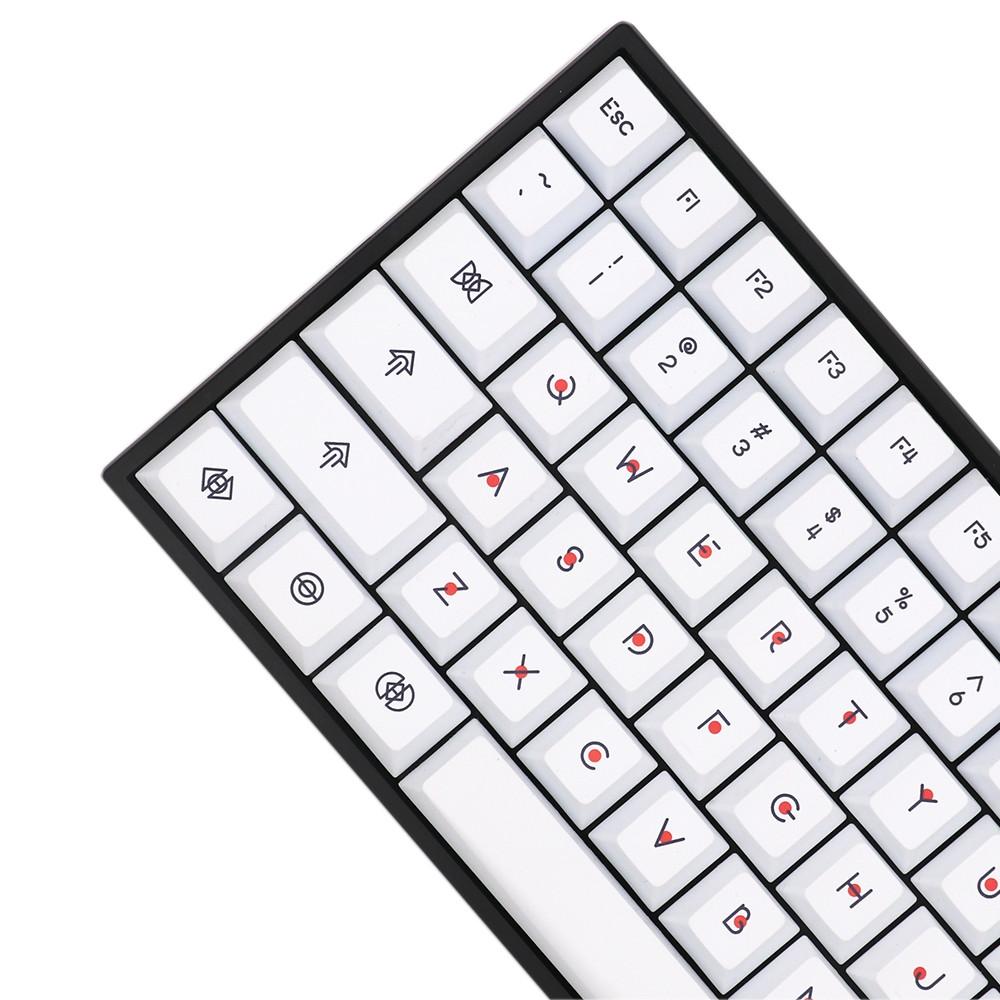 데이타임 화이트 심플 체리 PBT 키캡 한성 레오폴드 필코