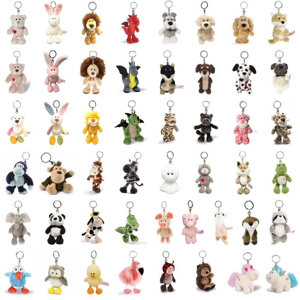 NICI 니키 동물 인형 키링 키홀더 10cm 48종 라쿤 사자 호랑이 수달 강아지 고양이 다람쥐 기린 얼룩말 표범 병아리 플라밍고 레오파드 토끼 악어 곰 돼지