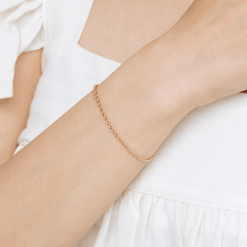 14k 볼륨웨이비 로프체인 팔찌