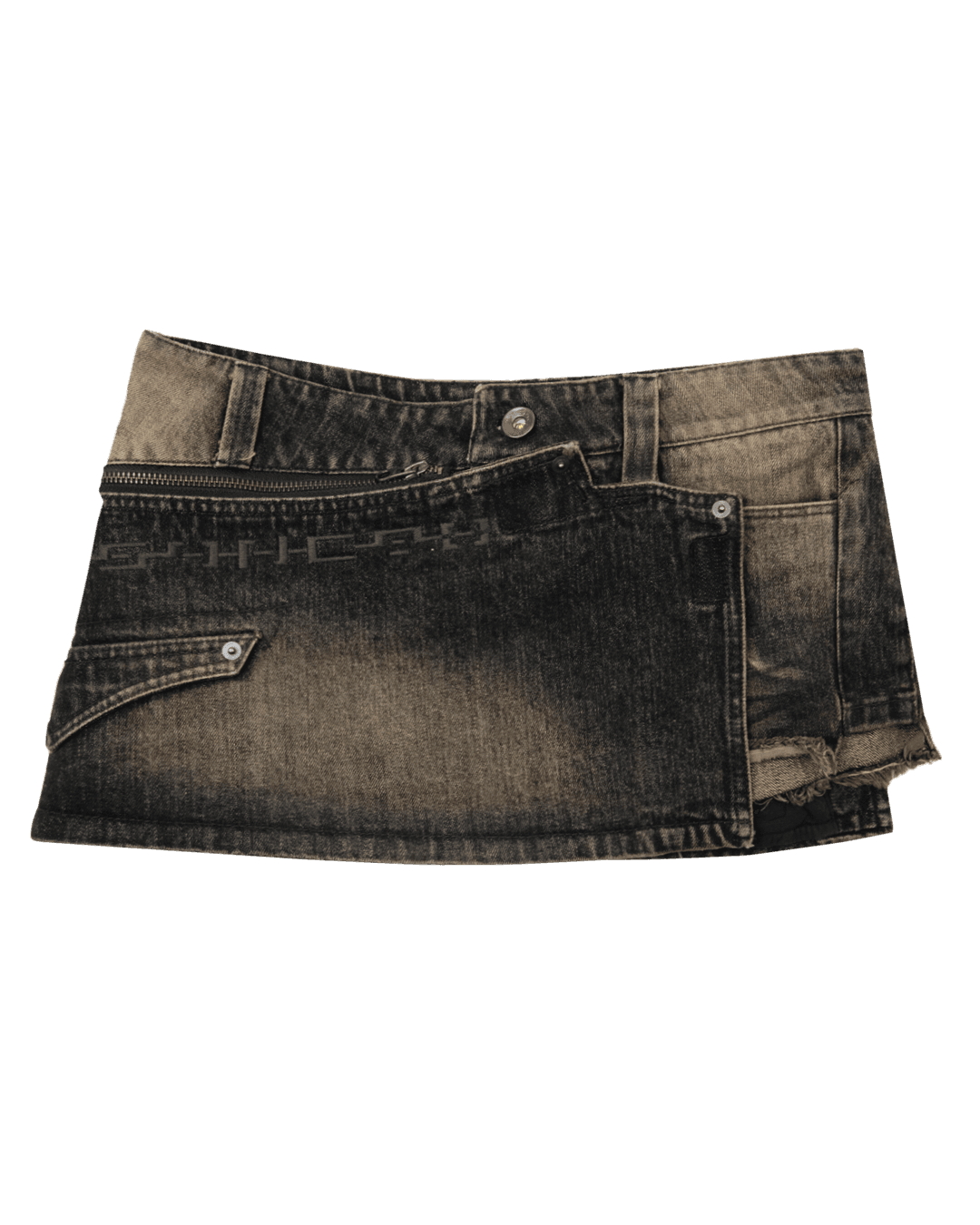 DETACHABLE SKIRT SHORTS - S / SAND CHARCOAL