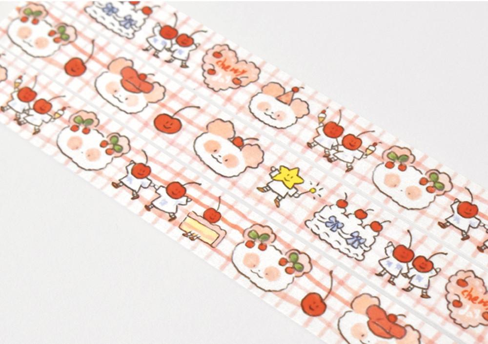 [토마쓰리] 체리 파티 마스킹테이프