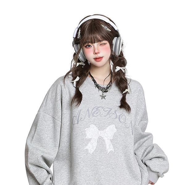 리본 프릴 맨투맨 (2 Colors)