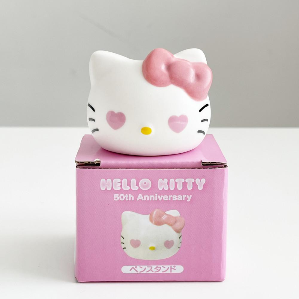 헬로키티 50주년 칫솔꽂이 도자기 칫솔거치대 kitty 욕실용품
