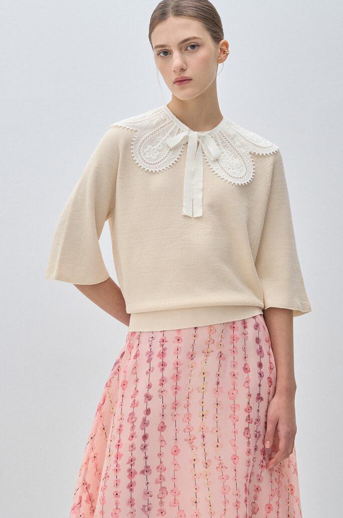 [MINE] 투웨이 디테쳐블 칼라 백 버튼 니트 탑