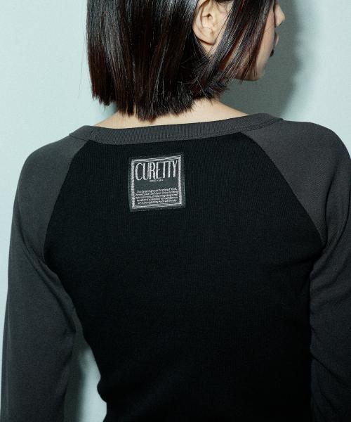 C RAGLAN LONG SLEEVE T-SHIRT_BLACK