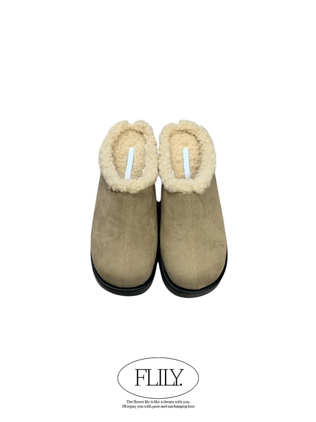 SM. Round Shearling slipper