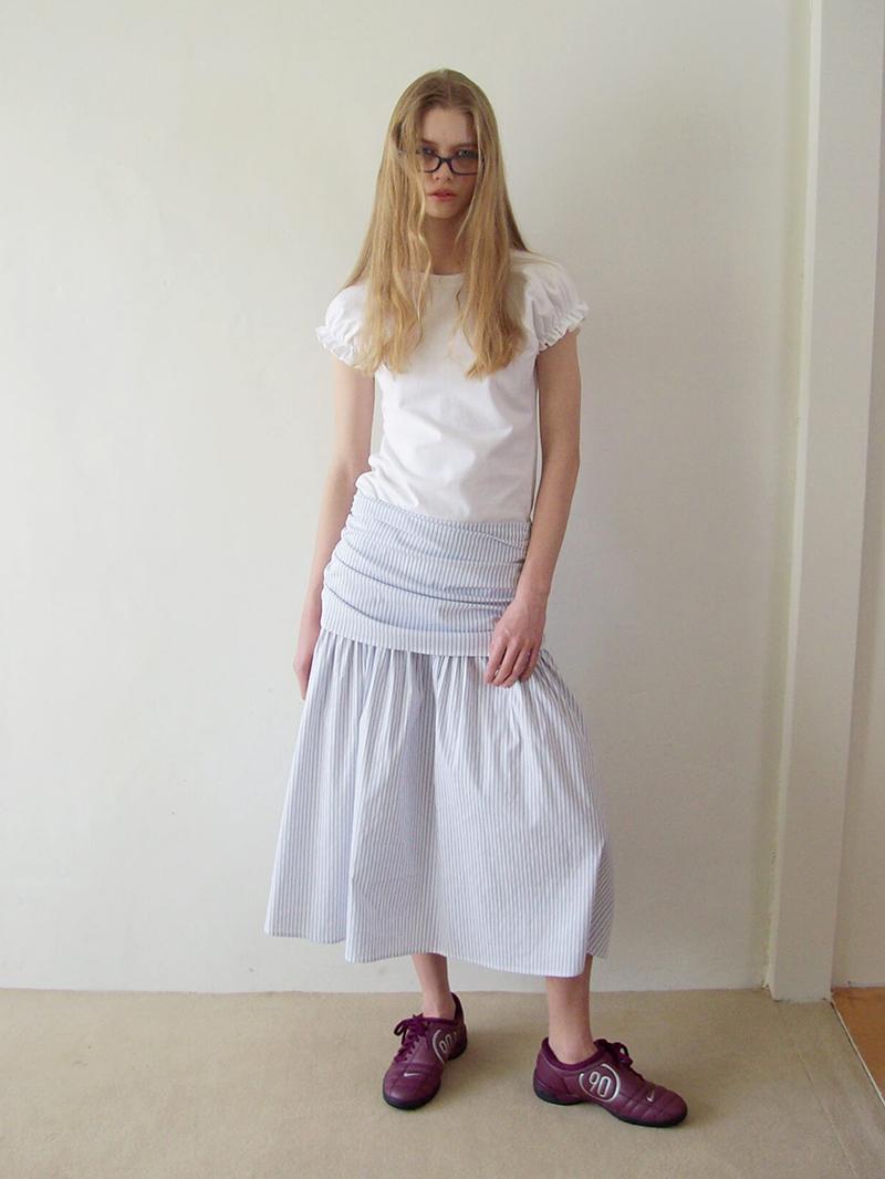 Dahlia Skirt Blue Striped (2nd)