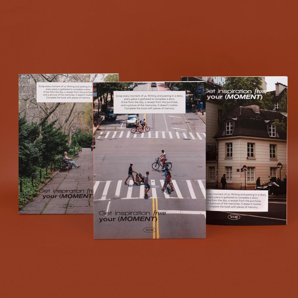 루카랩 스크랩 더 모먼트 노트 - 모눈 라인 무지