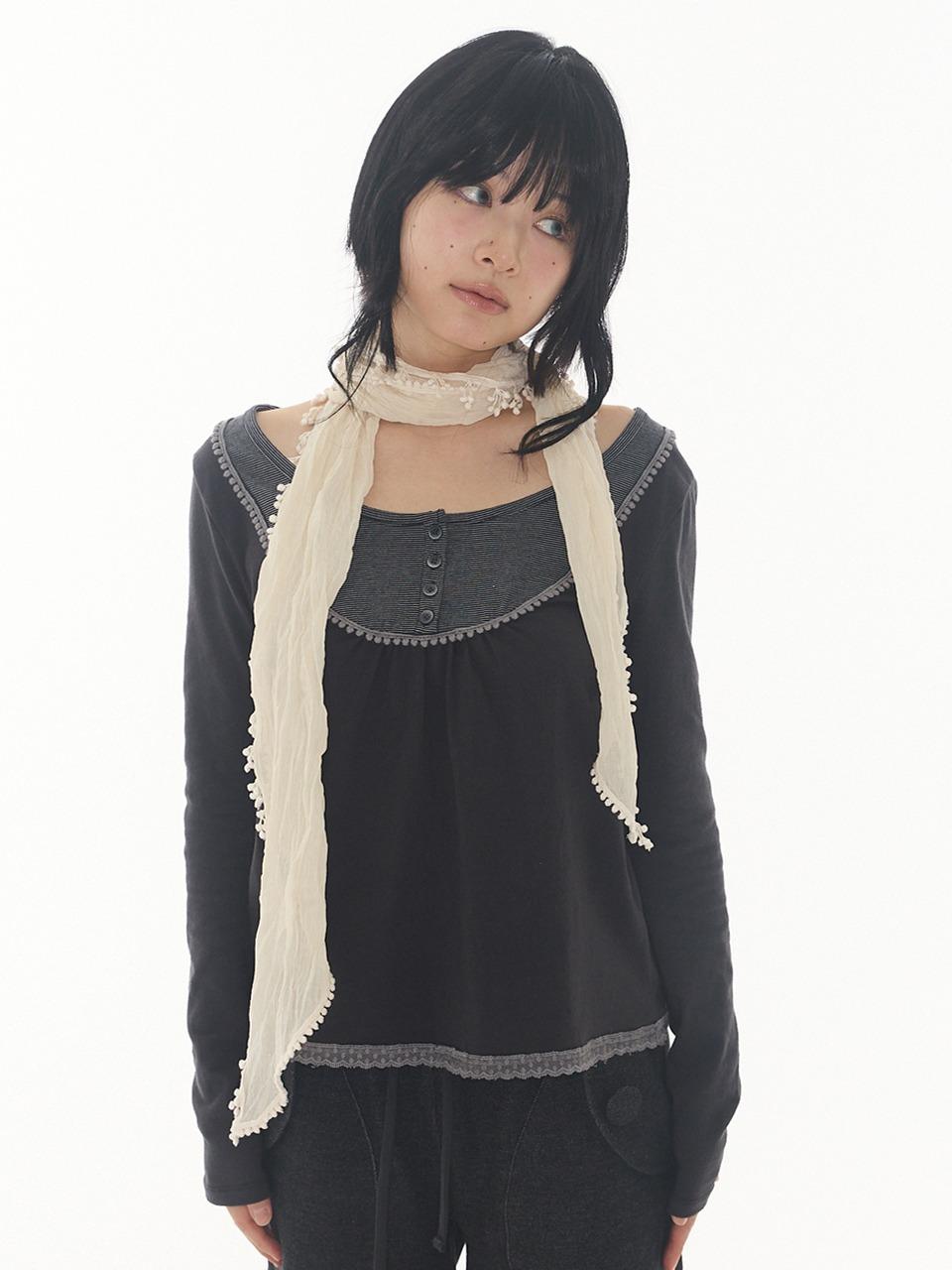 [3월 중순 예약 배송] SUU-SU TOP CHARCOAL