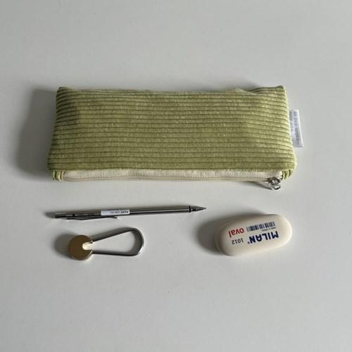 소프트 골덴 올리브 필통