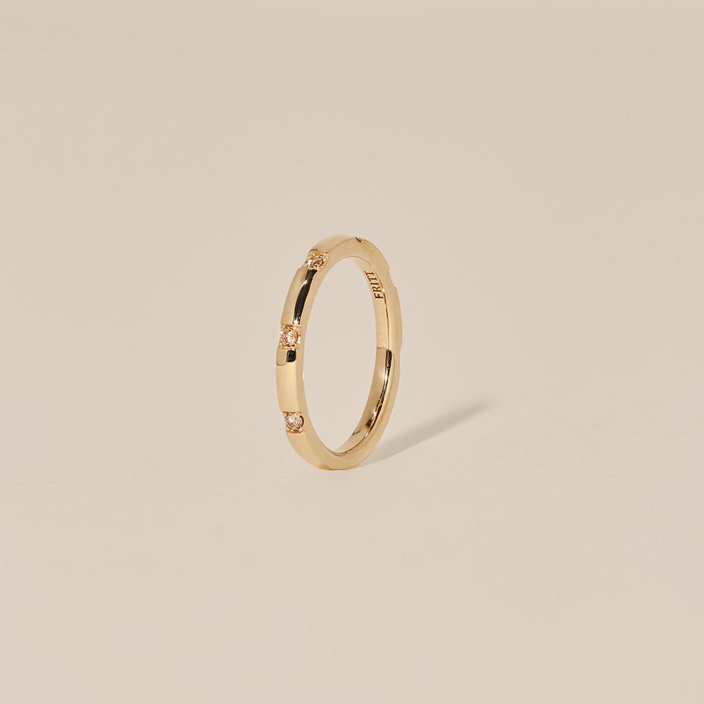 프릿 14k 프로미스 다이아몬드 반지 커플링 얇은 로즈골드 우정 반지