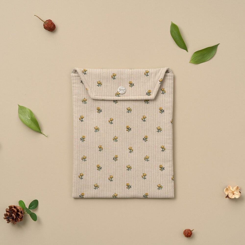 [자체제작 / handmade] 2종 꽃 빈티지 고급 린넨 북파우치 패브릭천 사각 책커버