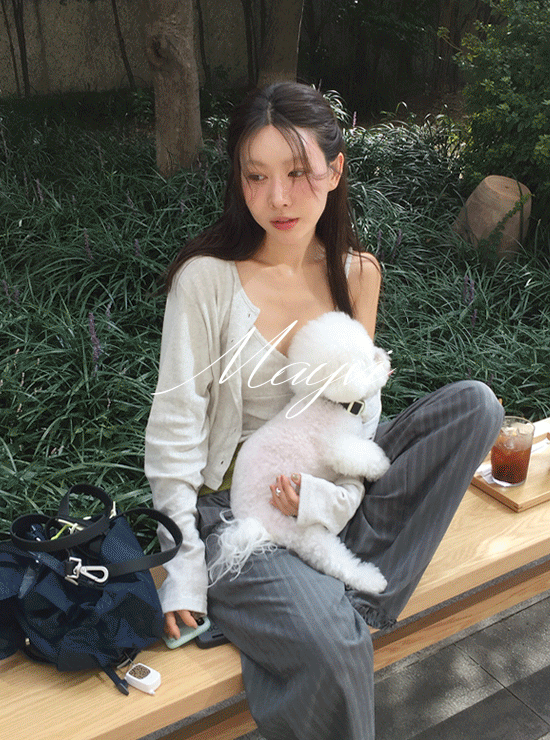 언더비 [어텀비🍂/Mayvi] Luu 나시 가디건 세트 (4 color)