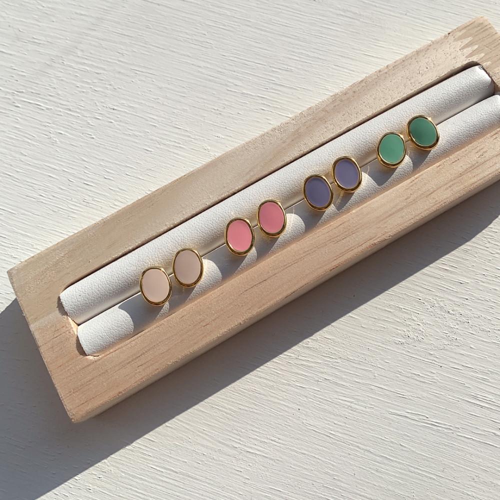 마티크 비노 컬러 실버 귀걸이