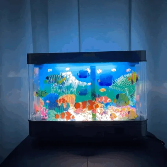 [정품] Sea lamp, 바다 어항 램프 조명 무드등 고양이 TV 고양이장난감