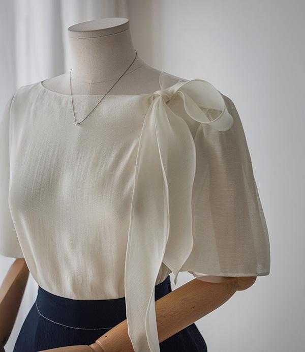 올리아 타이 블라우스<span style=font-size:0pt