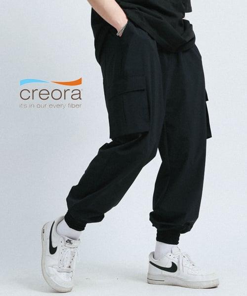 스트레치 유틸리티 카고 조거 팬츠_블랙