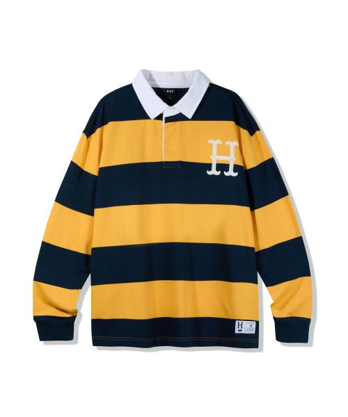 H LOGO RUGBY TEE [YELLOW/NAVY]