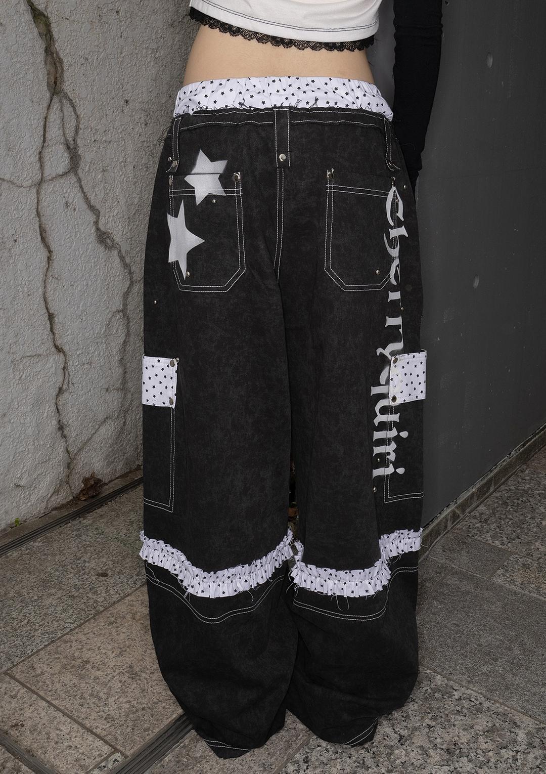 (3rd reorder) starpop punky cargo pt - black