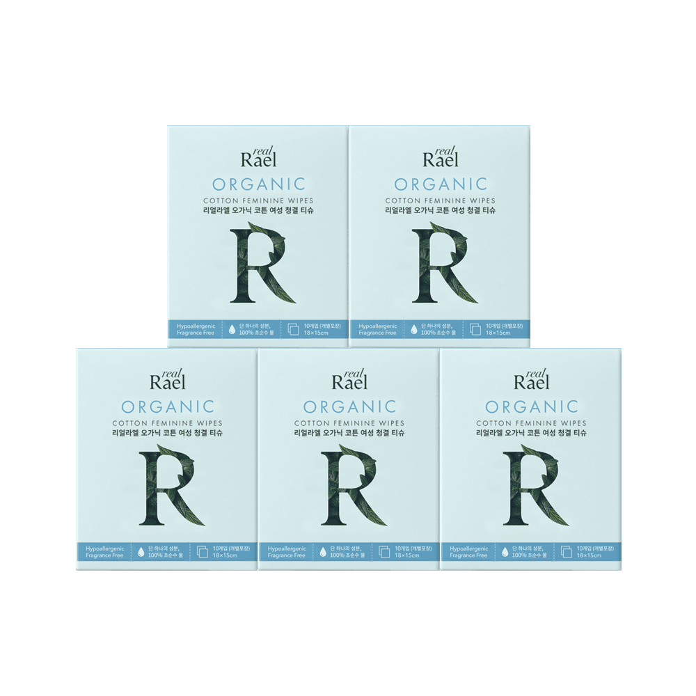 오가닉 코튼 여성 청결티슈 (총 50매)