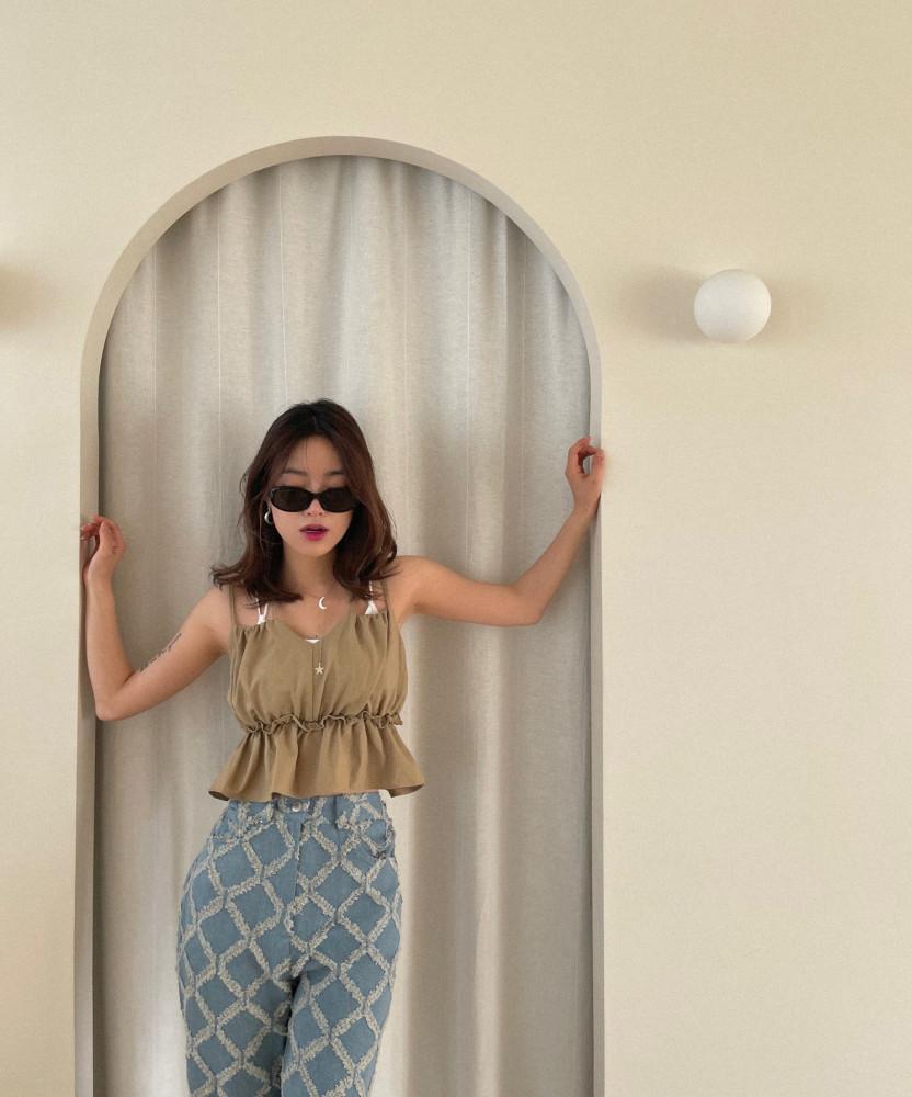 [강추] 모닝 홀터넥 나시 블라우스 , 3col , 길이 조절