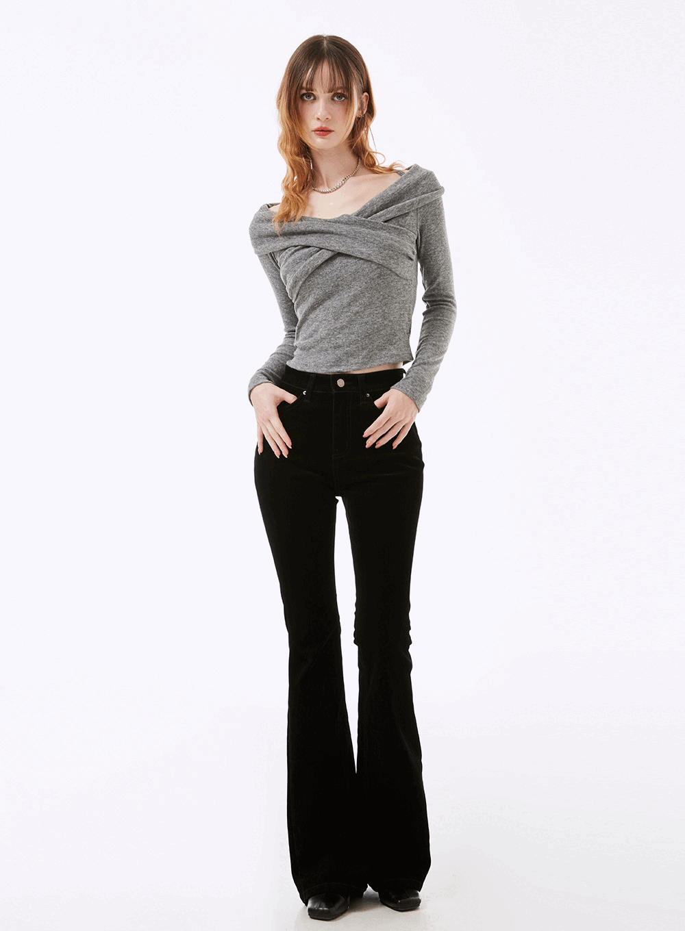 포피 벨벳 부츠컷 팬츠