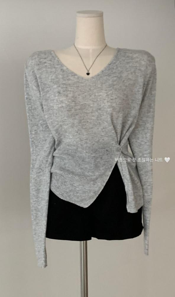 바닐라 골지 트임 투웨이 니트 (베이지,핑크,그레이,블랙)