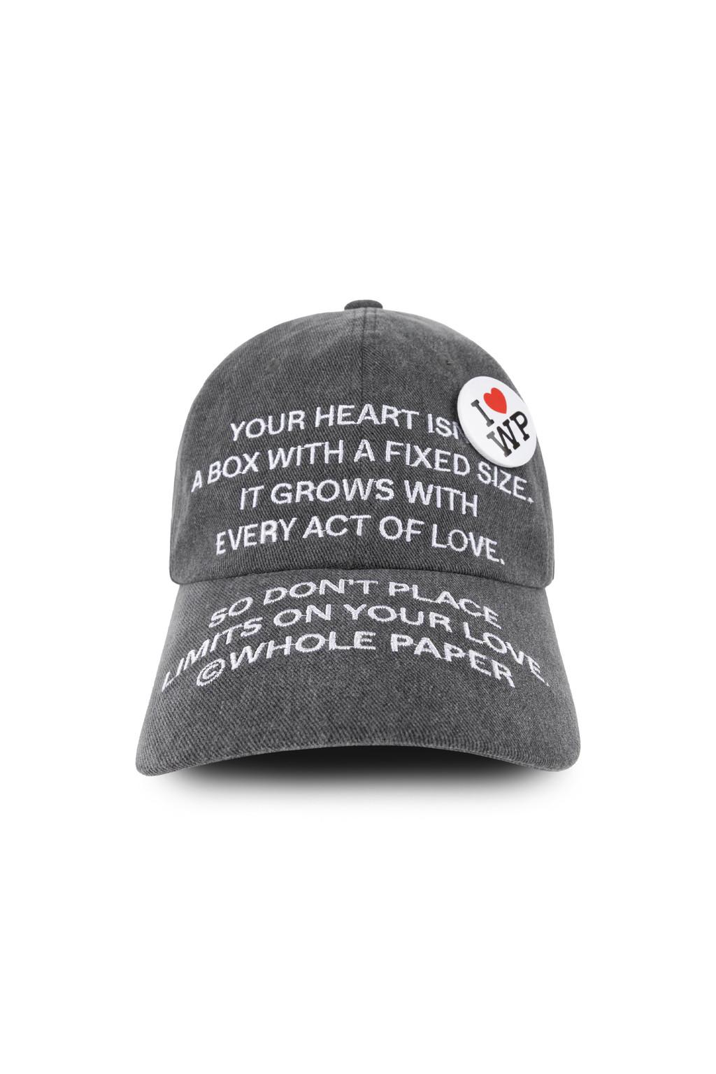 텍스트 볼캡 (챠콜)