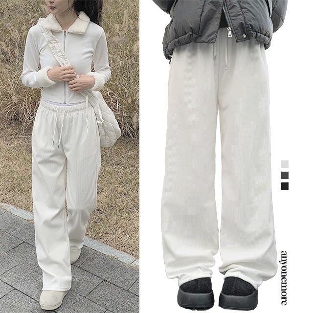 (🚀오늘출발)[기획상품] 센치 골덴 기모 와이드 팬츠 (3color)