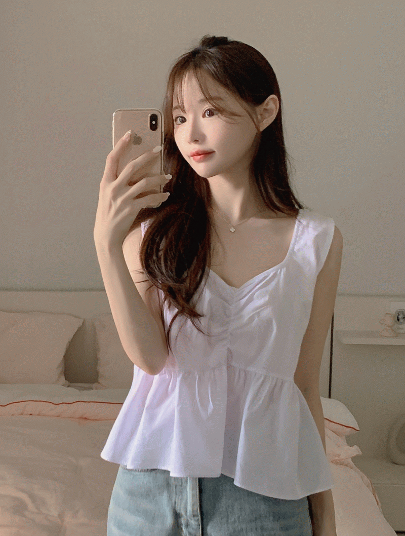 [무료배송🍋] 메이핀 썸머 슬리브리스 블라우스 bl