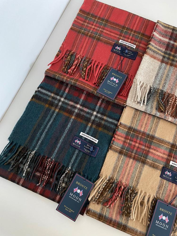 (무배) 22fw 러브유쏘머치 아브라함문 체크 울 머플러