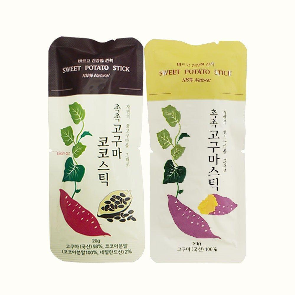 [본사직영]한울 촉촉 고구마스틱+코코스틱 2종 20입 소포장 소풍간식 영양간식 답례품 선물 : 한울 모랑모랑